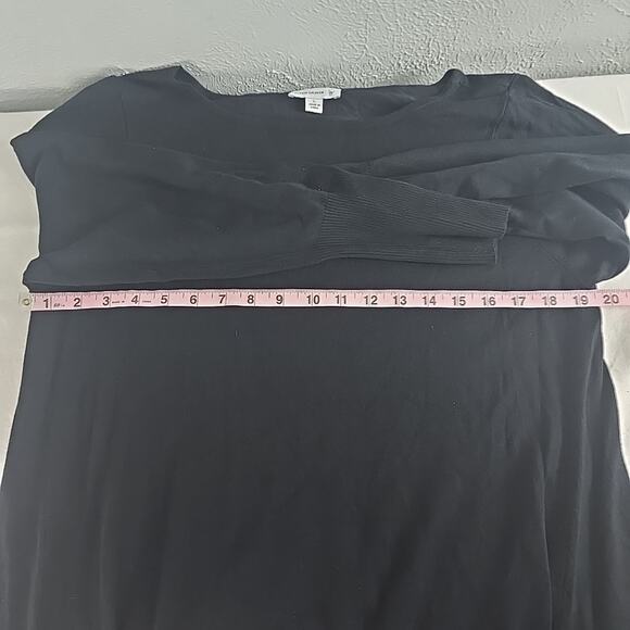 Susan Graver Tunic Long Sleeve Top Size Large Front Pockets Stretch Minimalist - Picture 3 of 7